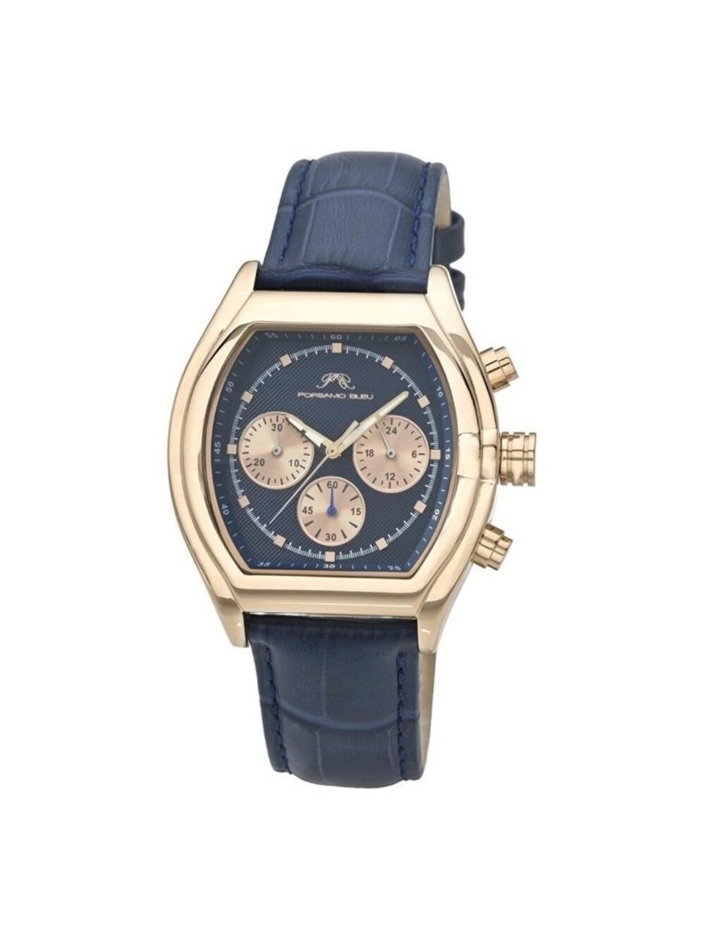 NWT Porsamo Bleu Roman Chronograph Quartz Blue Dial Men's Watch